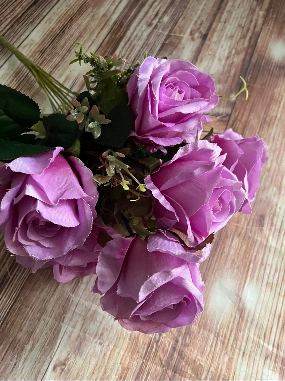 Artificial Lavender Faux Rose Bundle